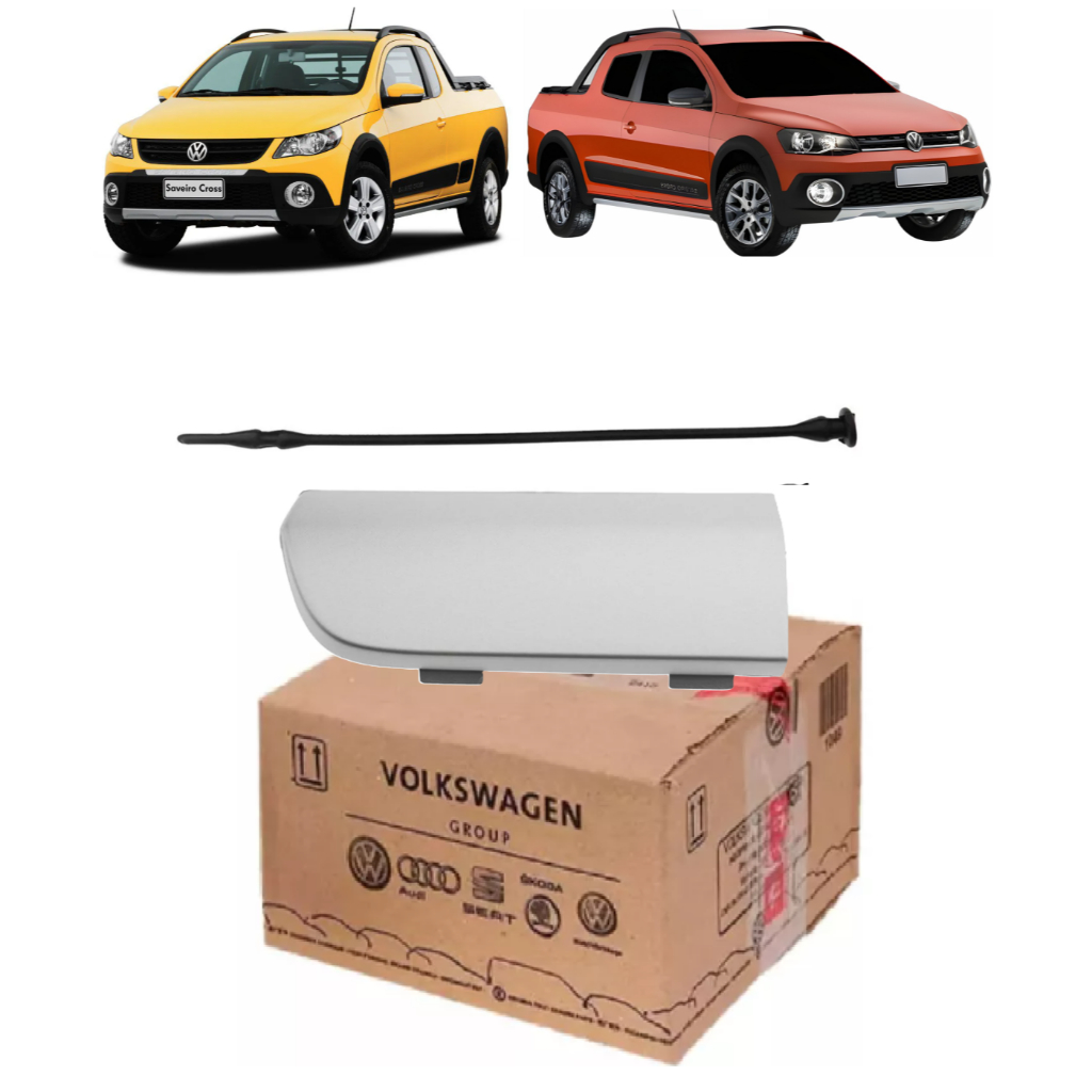 Tampa Lateral Spoiler Traseiro Esquerdo Saveiro Cross G5 G6 Prata Original 5U7853977