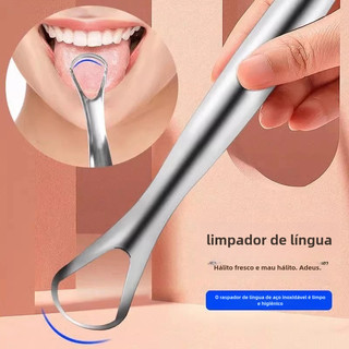 2pçs Raspador De Língua De Aço Inoxidável / Raspador Para Cuidados Oral / Higiene