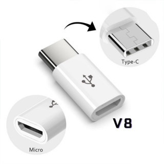 Adaptador cabo tipo C Para V8 Femea conector USB Celular Macbook