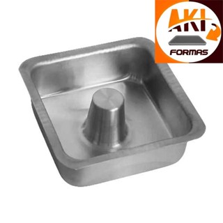 FORMA QUADRADA COM FURO TORTA SUIÇA FEITA DE ALUMINIO GRANDE 22X7 COM NOTA FISCAL