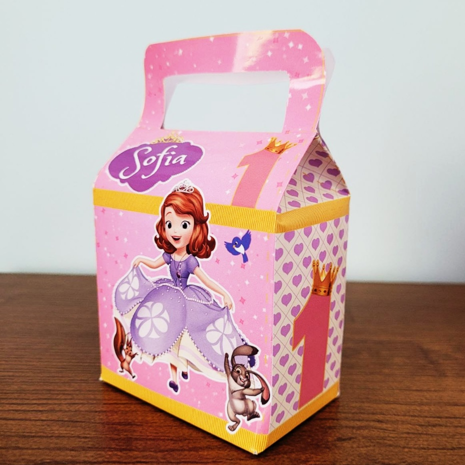 Caixas Surpresa - lembrancinha - Princesa Sofia - Personalizado para festa - Maletinha