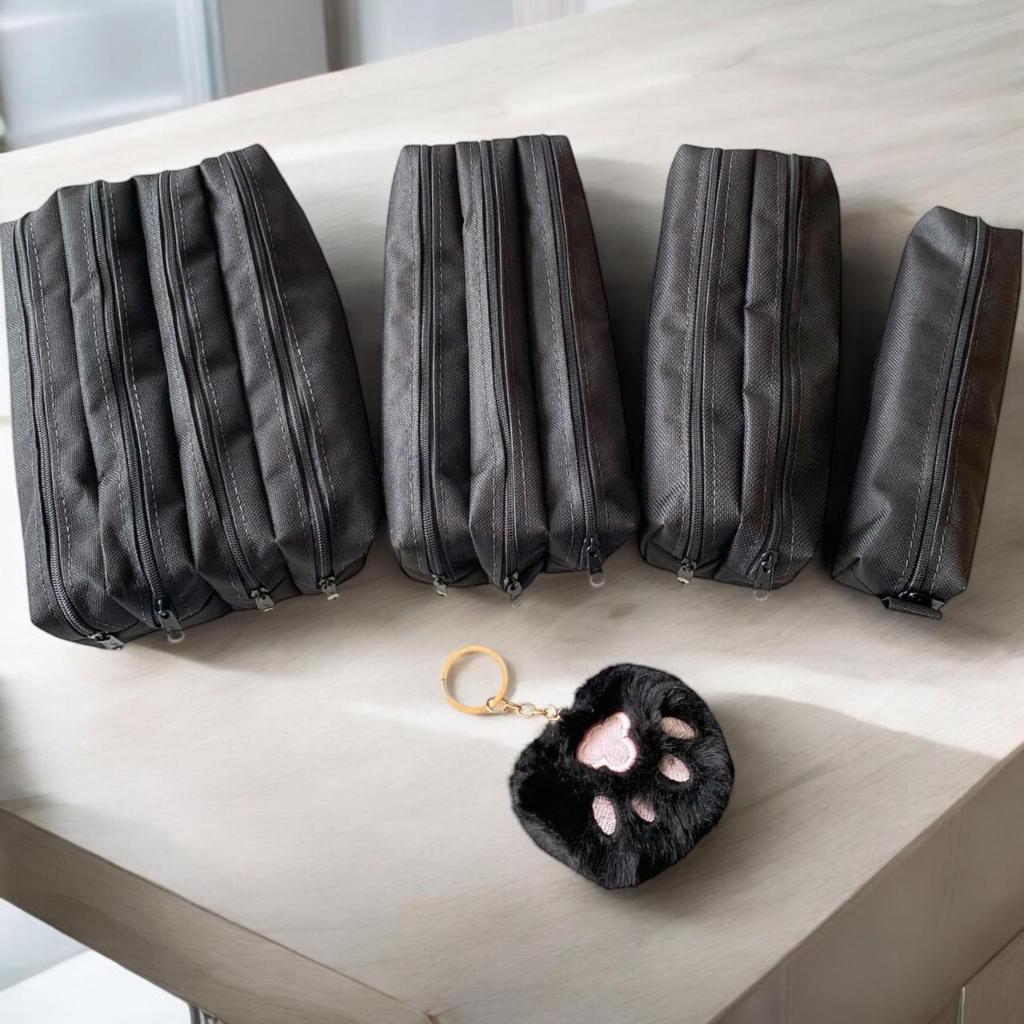 Estojo Escolar Nylon Zíper Material  Escolar-- Estojo Escolar 2025