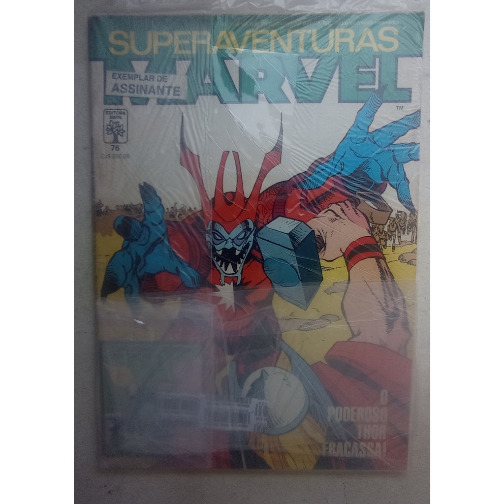 HQ Superaventuras Marvel Nº 76 - Thor - Ed. Abril - 1988