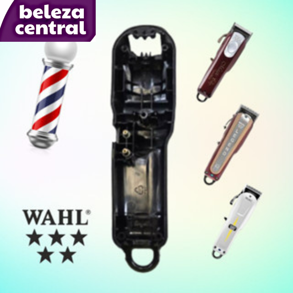 Carcaça Tampa de Baixo Inferior Máquina Wahl S/ Fio Magic Clip Super Taper Legend Senior - Ebonite Resistente