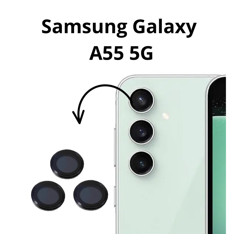 Película Câmera Traseira metálica Samsung Galaxy A55 5G em Vidro 3D Anti-Impacto Protetora
