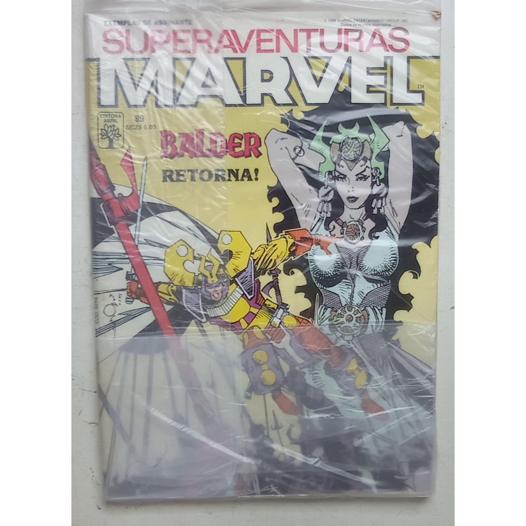 HQ Superaventuras Marvel Nº 89 - Balder - Ed. Abril - 1989