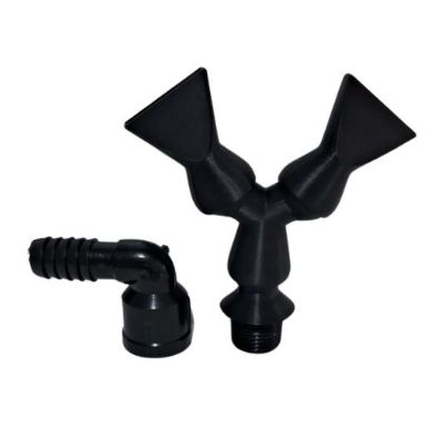 Loc Line Duplo em Y + Rosca NPT 1/2 polegada + Adaptador para aquários de água doce e marinhos.