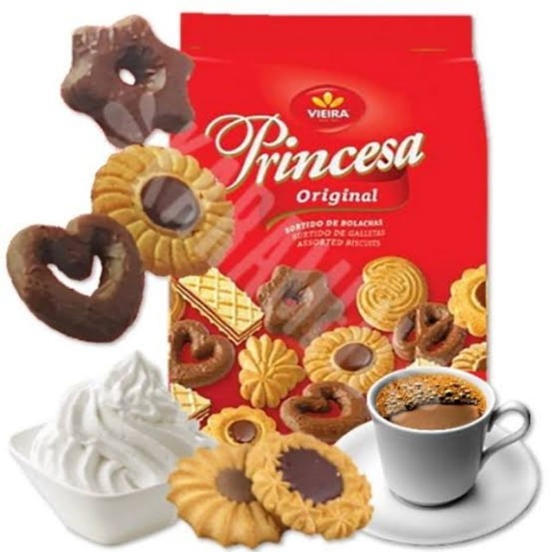 BISCOITO IMPORTADO PORTUGUÊS PRINCESA SORTIDO VIEIRA 400g