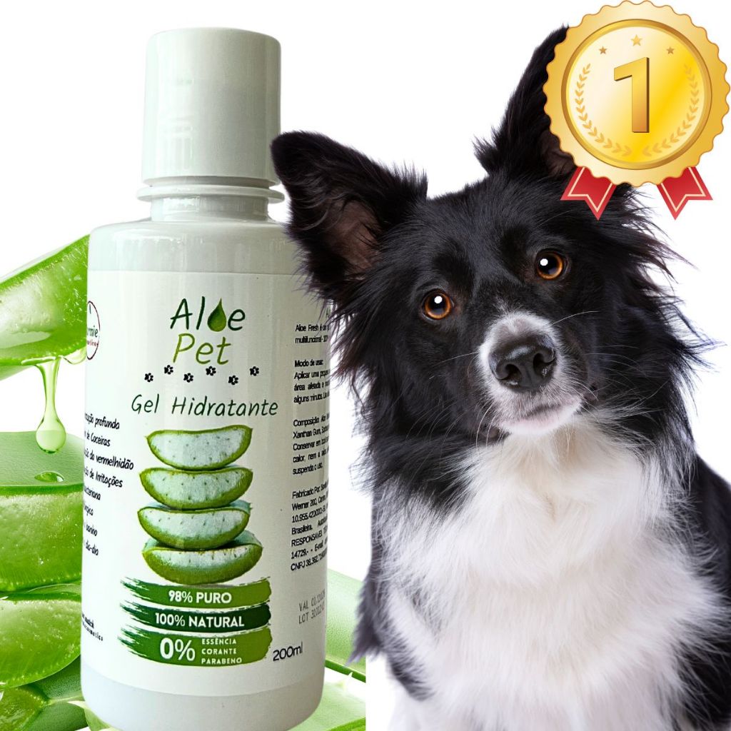 Aloe Pet Gel de Babosa 200g - Solução Completa para Coceira, Dermatites e Alergias Cães e Gatos