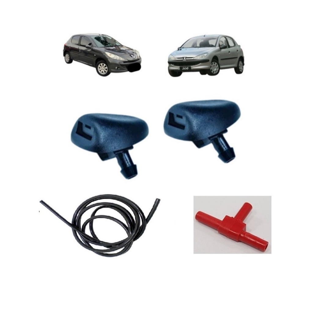 Par Brucutu Esguicho Agua Parabrisa Capo Peugeot 206 207 307 308