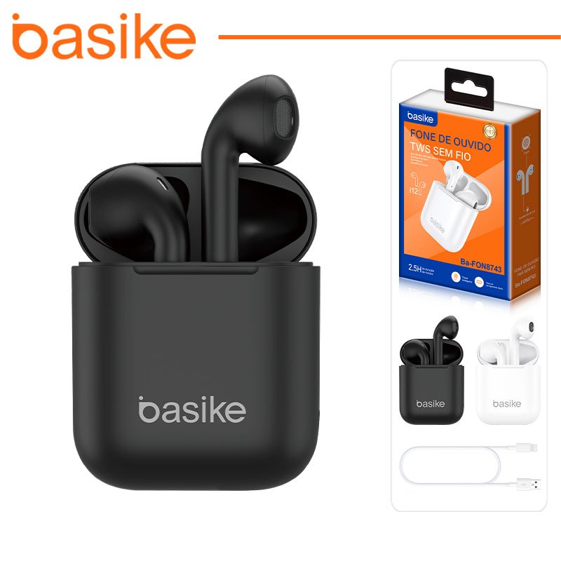 Basike Fone de ouvido Bluetooth sem fio, à prova d'água Bateria de longa duração fone de o...