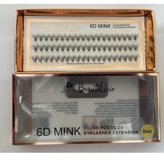 Cílios postiços BeautiLírio 6D MINK 8mm 10mm 12mm 14mm alongamento e extensão em Oferta na Shopee