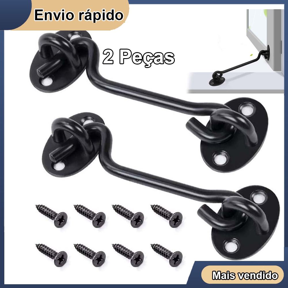Gancho de cabine e trava de olho da trava da porta do galpão, trava silenciosa do suporte de aço inoxidável