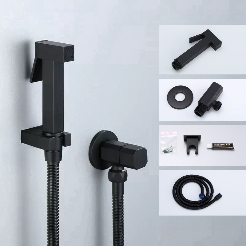 Ducha Higiênica Aço Inoxidável para Banheiro com Gatilho e Mangueira – Kit Completo de Bidê para Parede Yesop