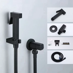 Ducha Higiênica Inox para Banheiro 1/4 de Volta Kit Completo com Registro, Gatilho e Mangueira Yesop