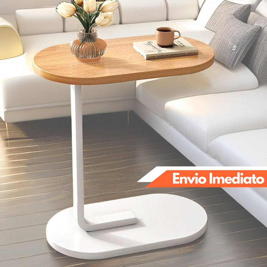 Mesa de Apoio de Canto Lateral Notebook Café Para Sofá Cama Decorativa Decoração Elegante