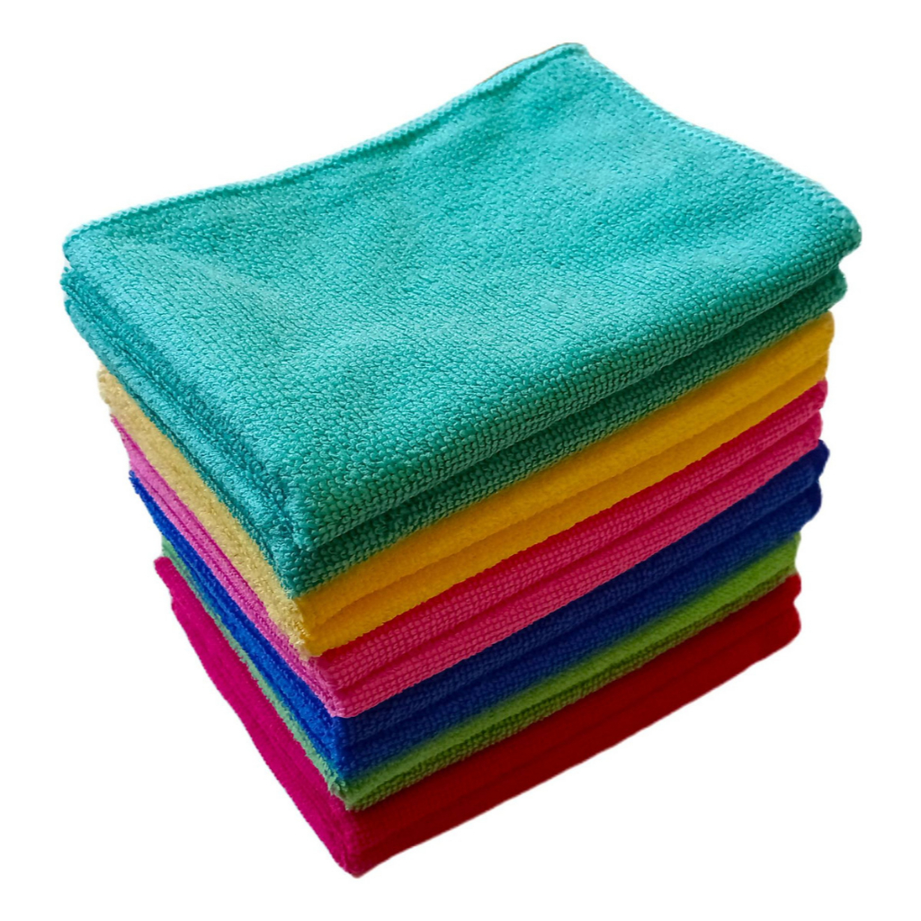 Kit até 10 Pano Microfibra 35x55cm Limpa Carro Vidro Prato Pia Limpeza Flanela Multiuso em Oferta na Shopee