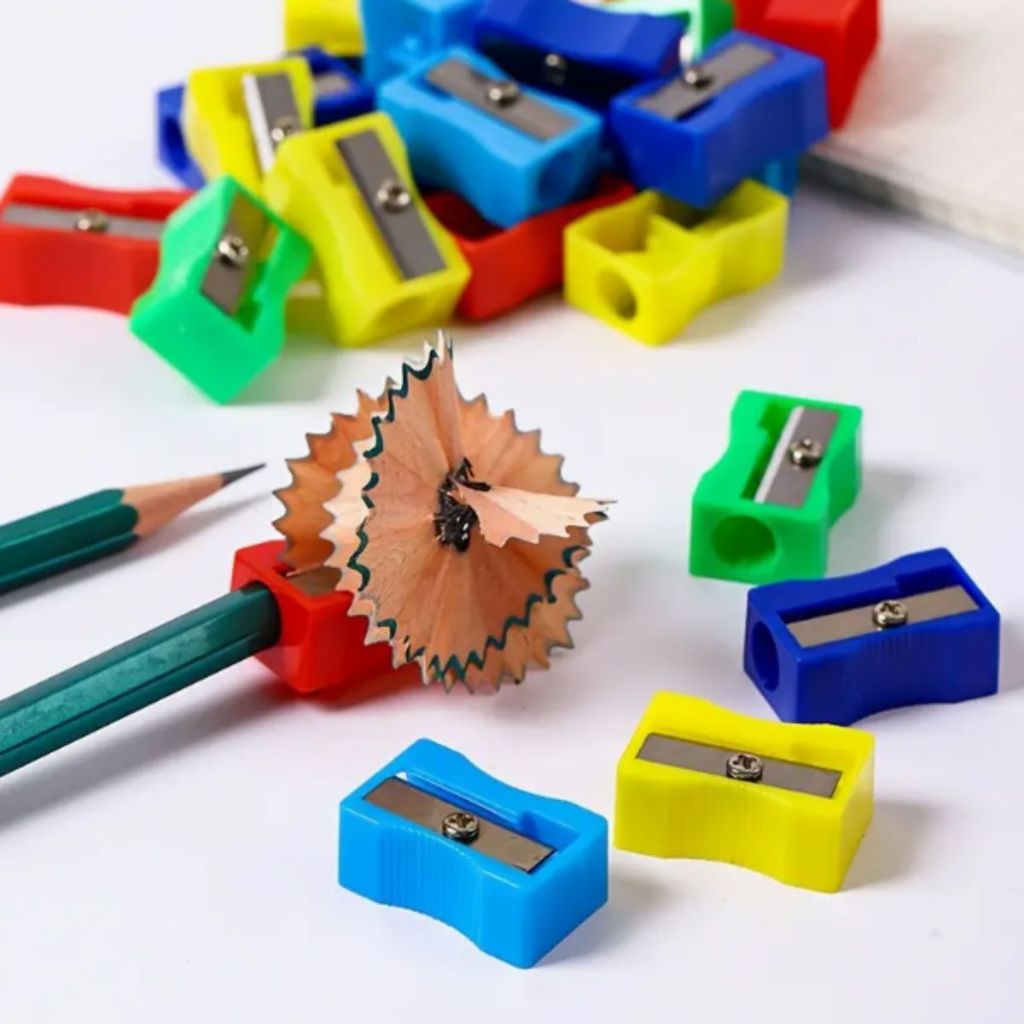 Caixa 24 Apontador Simples Plástico Lápis Atacado Colorido VMP Lápis de Maquiagem Escolar em Oferta na Shopee