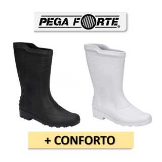 Bota Galocha Cano Medio PVC FORRADO Pega Forte Grendene Preta ou Branca Original em Oferta na Shopee
