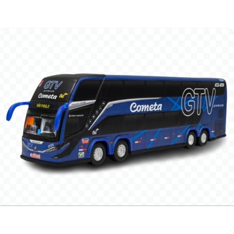 Brinquedo em miniatura de ônibus da empresa Viação Cometa GTV Premium G8 DD Paradiso lançamento colecionável. em Oferta na Shopee