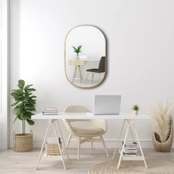 Espelho Orgânico com Design Moderno e Sofisticado 60x40cm - Para Quarto Sala Banheiro