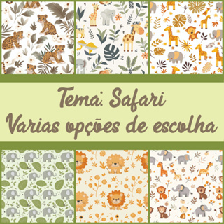 Papel de Parede Adesivo Infantil Safari Leão Girafa Elefante Quarto Criança Baby Menino Menina em Oferta na Shopee