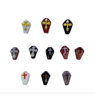 Pingente Passante Firma de Murano Formato de Caixão- 2 Unidades em Oferta na Shopee