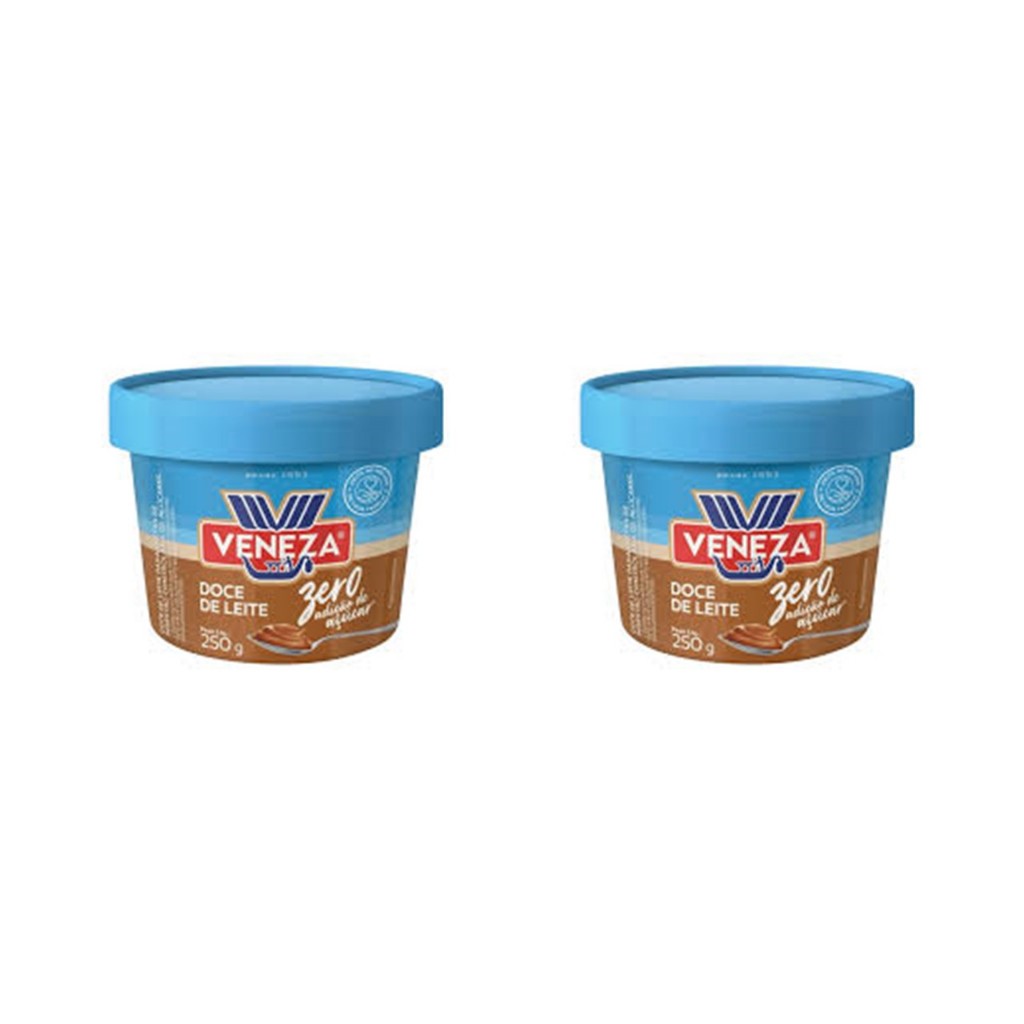 Kit 2 Doce De Leite Veneza Zero Adição de Açúcar 250gr