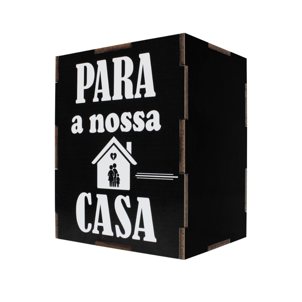 Cofre Mdf Adesivado Para Proteger Suas Economias E Joias