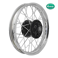 Roda Traseira Montada Alinhada Xr200 Xlr125 Nx150 Nx200 Raio 4mm Cromado Cubo Preto