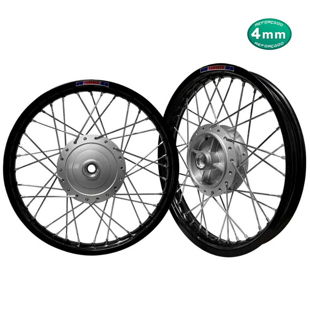 Par Aro Alumínio Roda Raio 4mm Cg Fan Titan 150 Tambor Ks Es