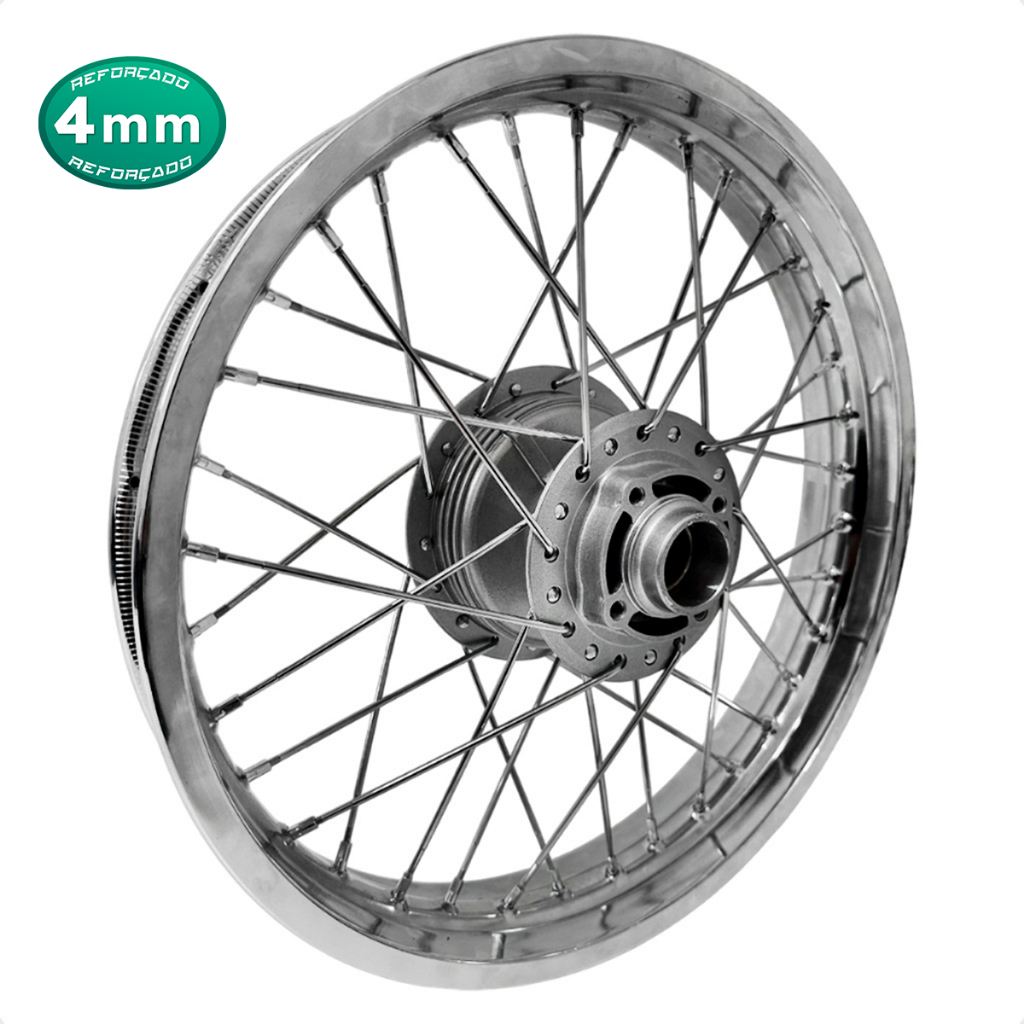 Roda Traseira Xtz 125 Tambor Montada Alinhada Raiamento 4mm