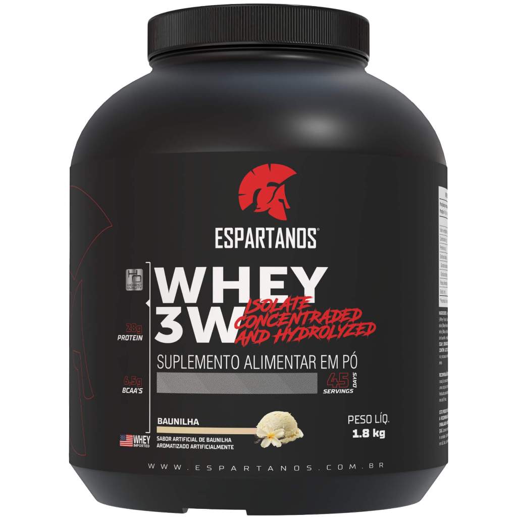 Whey Protein 3W 1,8KG - Espartanos em Oferta na Shopee
