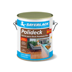 Verniz Para Deck Polideck Cor Natural Madeira Piscina 3,6 Litros Acabamento Semibrilho