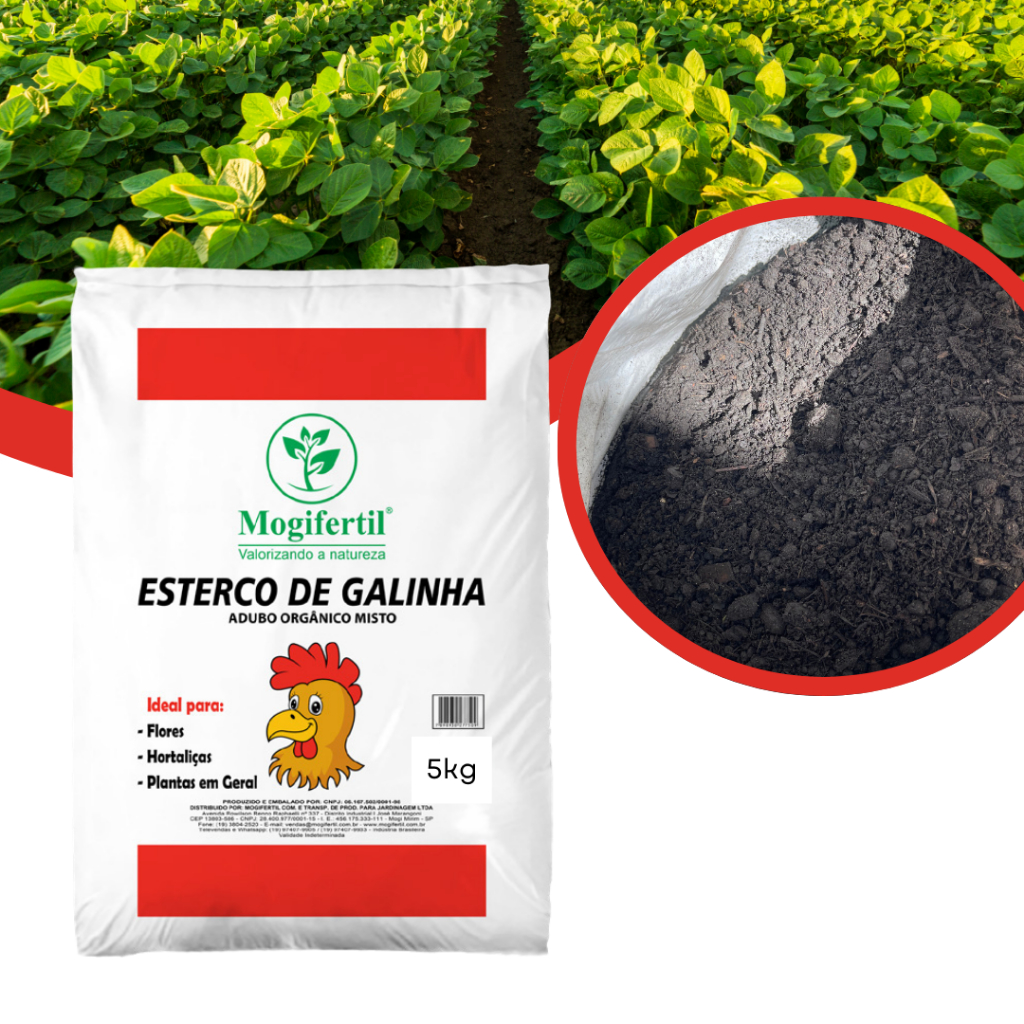 Esterco de Aves/Galinha/Curral - Adubo Orgânico para Horta e Plantio em Oferta na Shopee