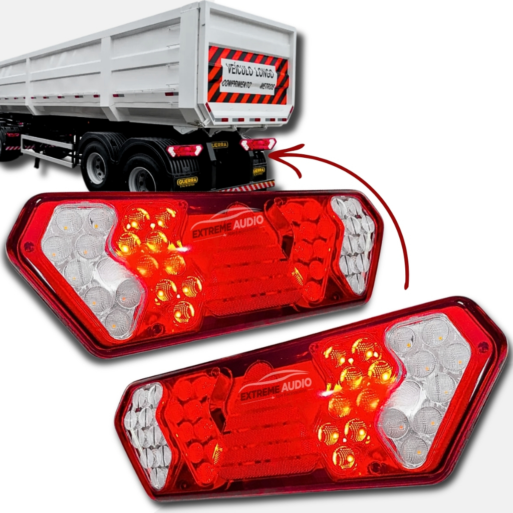 Lanterna Traseira Caminhao Carreta Guerra Asx 1 Par em Oferta na Shopee