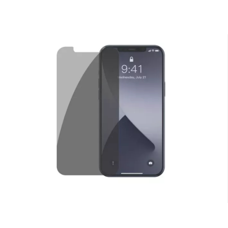Película Protetora Baseus Privacidade Anti-Espiã  Vidro Temperado 0.3MM  iPhone 12 e 12 Pro Tela 6.1  2 Unidades
