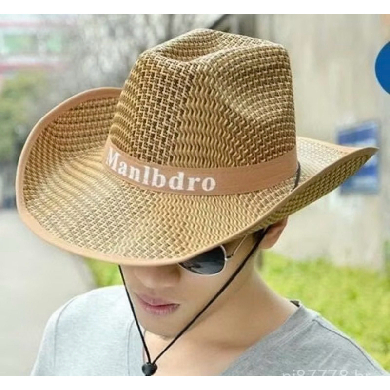 Pesca e ciclismo chapéu de cowboy masculino férias verão praia grande chapéu de sol sombreamento