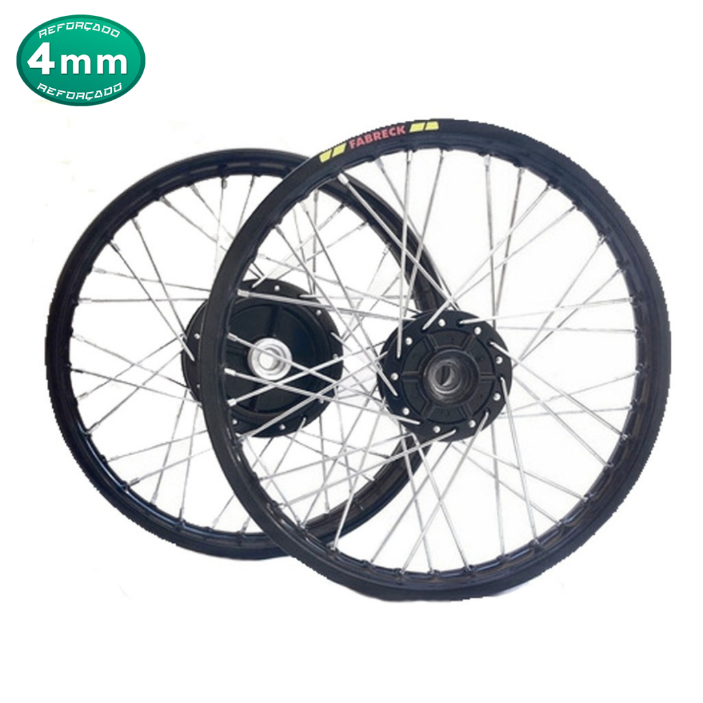 Par Roda Montada E Alinhada De Alumínio Preto Cubo Preto Titan 150 14/15 Fan Titan 160 Freio Á Disco