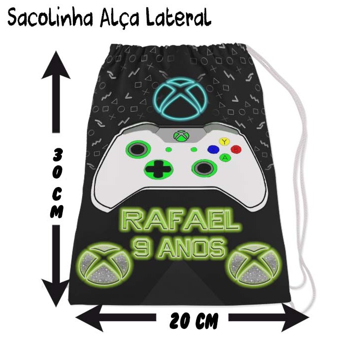 Kit Mochilinha Sacolinha Mochila Saco Sacochila Saquinho Lembrancinha Brinde Aniversario Personalizadas Controle Gamer