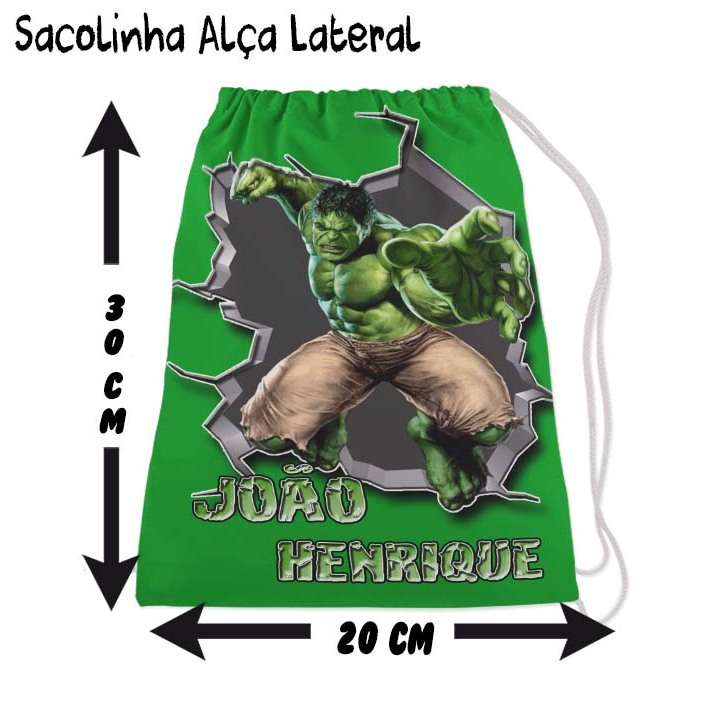 Kit Mochilinha Sacolinha Mochila Saco Sacochila Saquinho Lembrancinha Brinde Aniversario Personalizadas HUCK