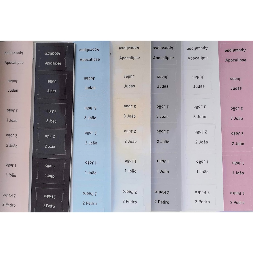 Abas adesivas para bíblia | Abas para Bíblia  Católica| Índice para Bíblia | Etiqueta para Bíblia | Letra Bastão em Oferta na Shopee