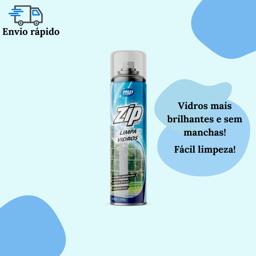 Limpa Vidros Spray Zip Clean 400ml/338g - My Place em Oferta na Shopee