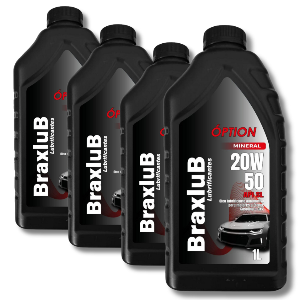 KIT OLEO 4 LITROS 20W50 MINERAL PARA CARRO.