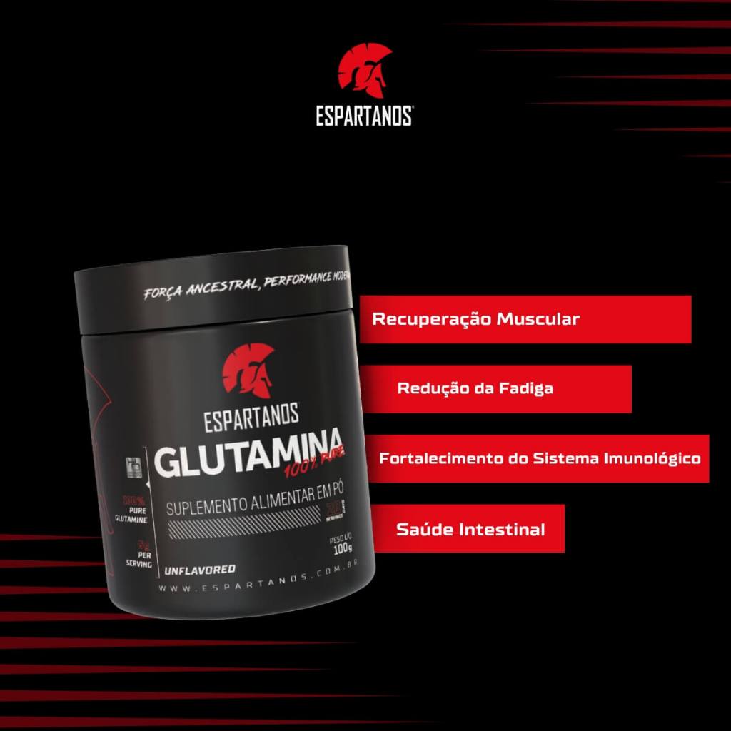 Detalhes do Glutamina 100% Pure 100gr - Espartanos Nutrition
