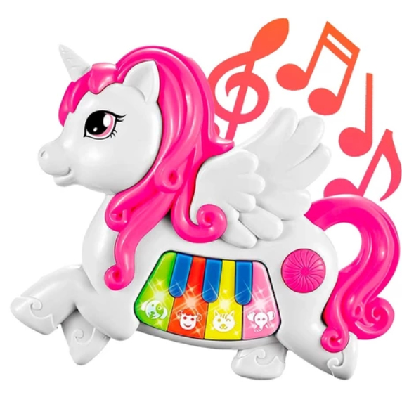 Brinquedo Mini Teclado Unicórnio com Luz e Som/ Envio aleatório