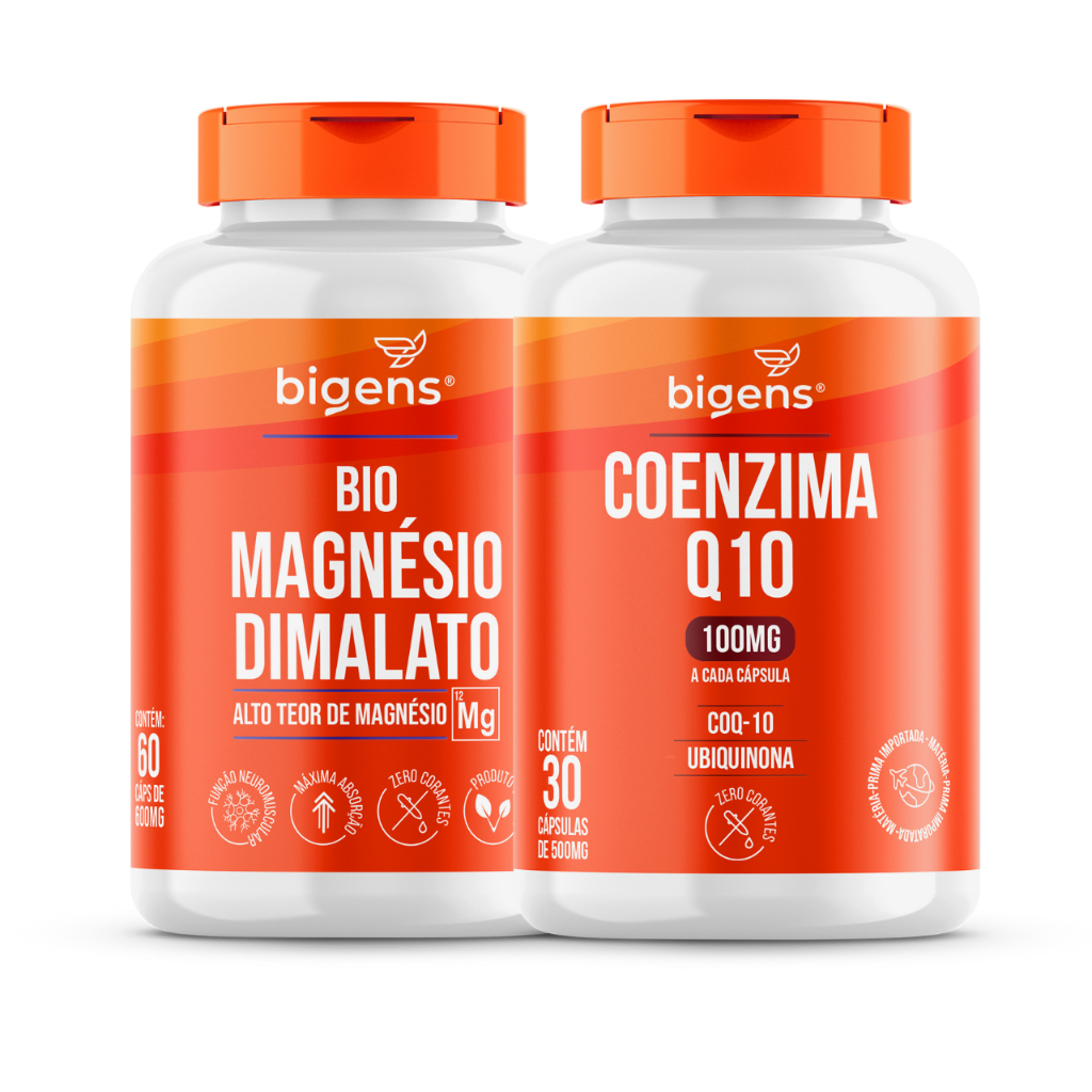 BIGENS KIT COENZIMA Q10 + BIO MAGNESIO BIOGENS em Oferta na Shopee