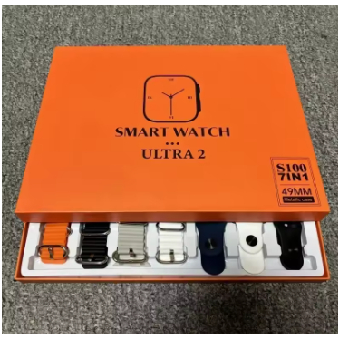 S100 Ultra 2  Smartwatch Relógio Inteligente 7 Em 1 Alças 49mm Full Touch Screen c/ case Protetora