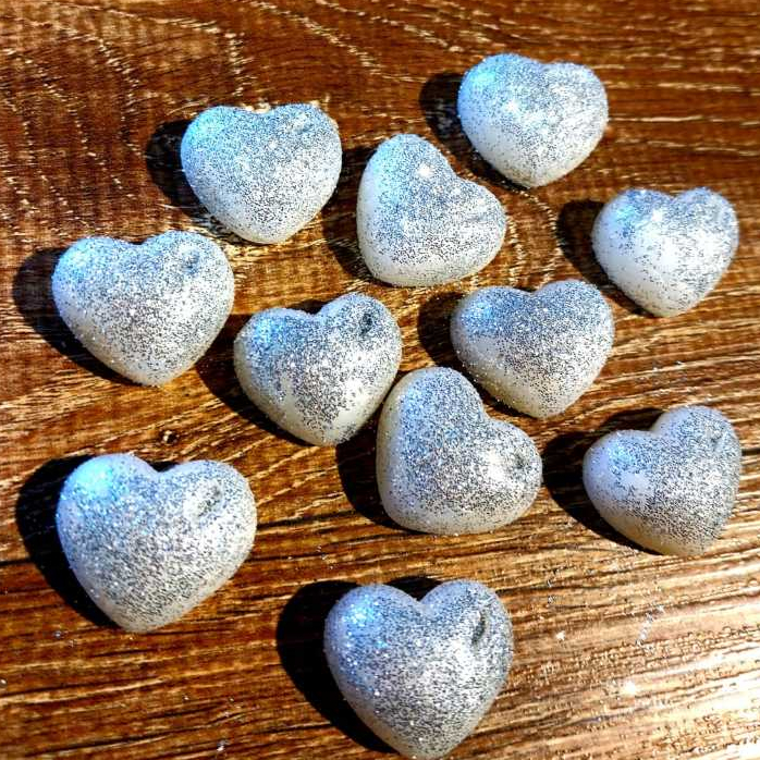 Lembrancinhas Bodas de Prata 50 Sabonetes Perfumados Aniversario Coracao com glitter prata em Oferta na Shopee