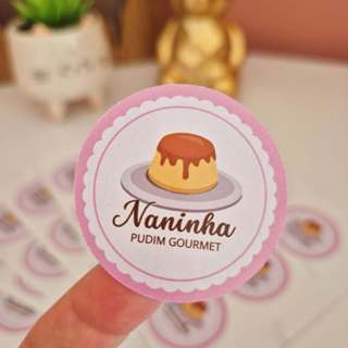 100 Etiquetas Adesivas 3x3, 4x4 ou 5x5cm Personalizados Com Recorte em Oferta na Shopee